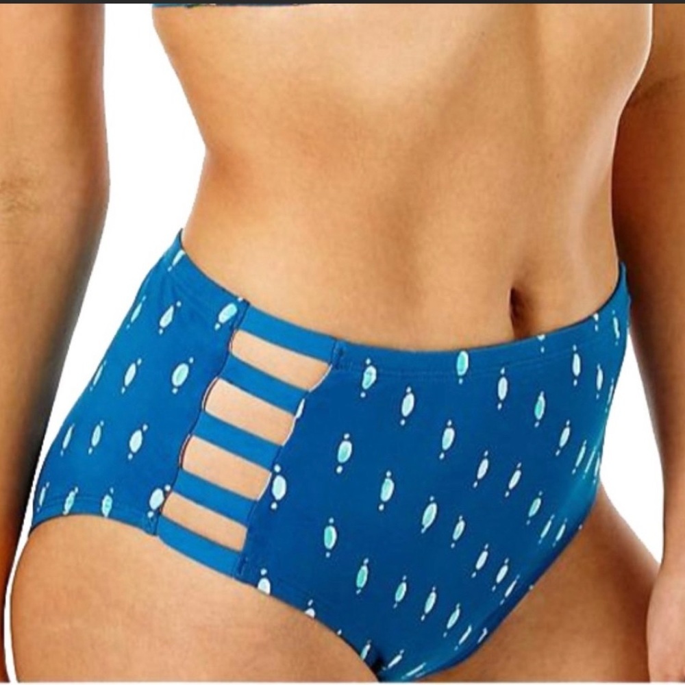 Lilly Pulitzer Rumy Bikini Bottom Macaw Blue Coconut Row Dot Allover